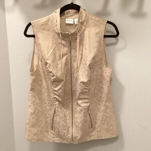 Chico’s nwot gold metallic Animal Print Sleeveless Vest